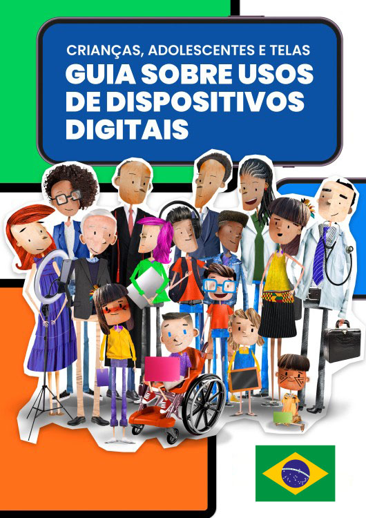 Imagem de apoio - Capa da publicação - Crianças, adolescentes e telas - Guia sobre Usos de Dispositivos Digitais (pt-br)