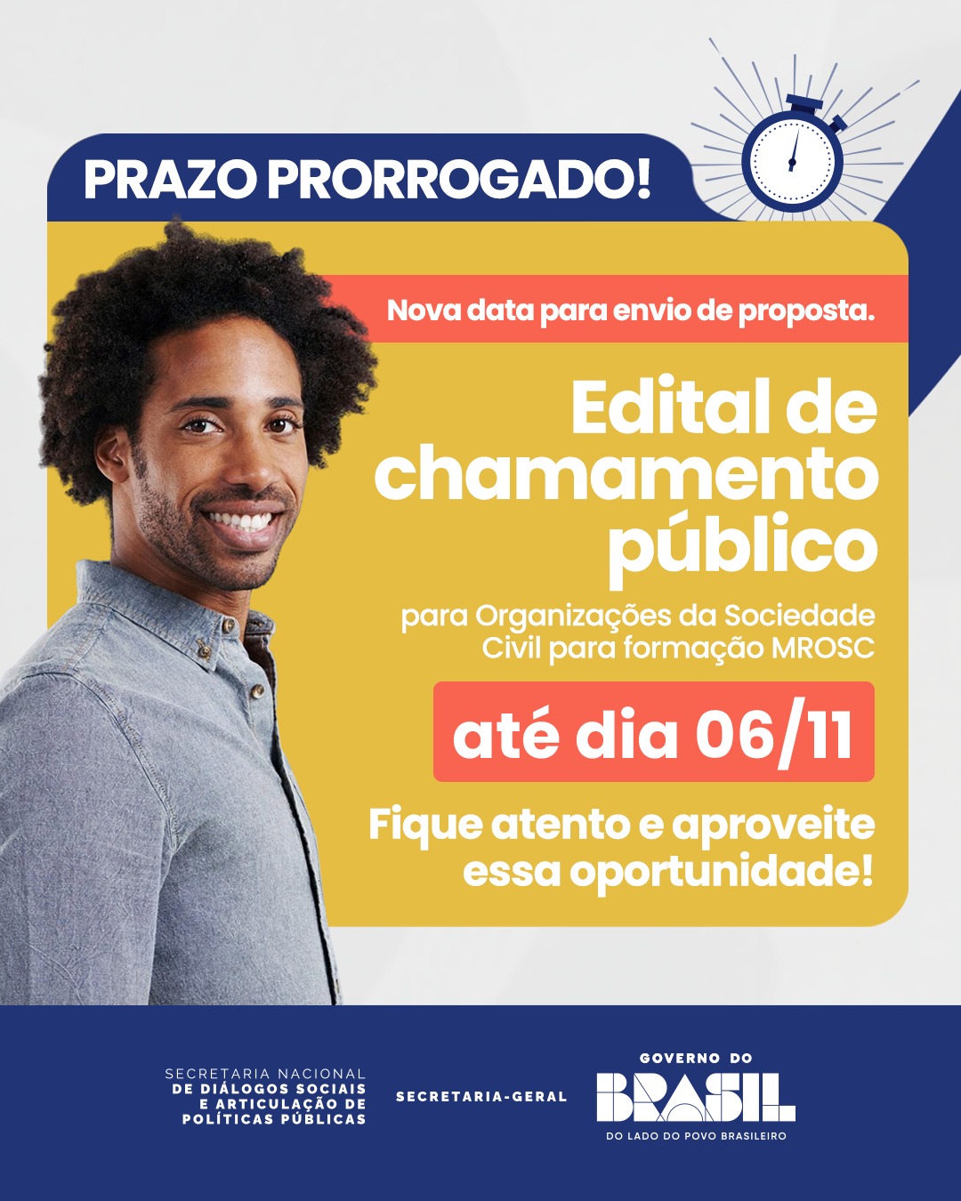 Prorrogado prazo do edital que vai selecionar entidade para apoiar o Programa de Formação em Gestão de Parcerias