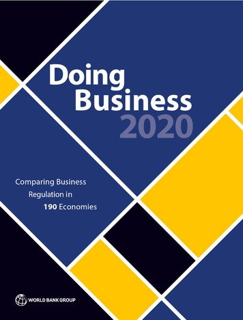 Doing Business 2020 COVER
