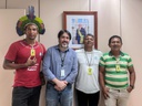 Assessoria técnica do Consea para povos indígenas recebendo integrantes da etnia Fulni-ô Foto -  Lucas Alarcão