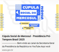 Cúpula Social do Mercosul será aberta nesta quinta-feira (18)