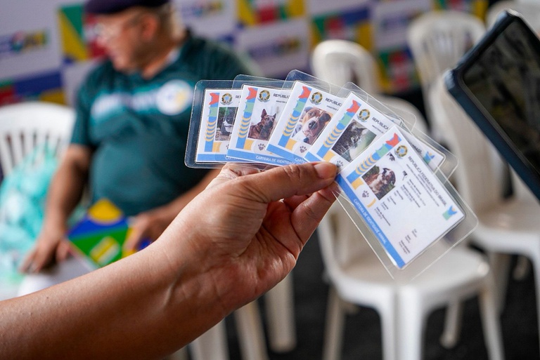 Cateirinhas do SinPatinhas emitidas na feira da cidadania Governo do Brasil na Rua. Foto: Vinícius Reis - ASCOM | SGPR