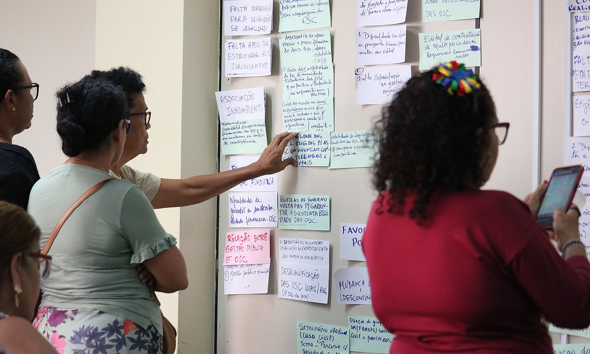 Com o objetivo de construir coletivamente recomendações para aprimorar o ambiente de atuação das OSC e de suas parcerias, a equipe da Diretoria de Parcerias com a Sociedade Civil (DPSC/SGPR) dá sequência às atividades na região Norte.