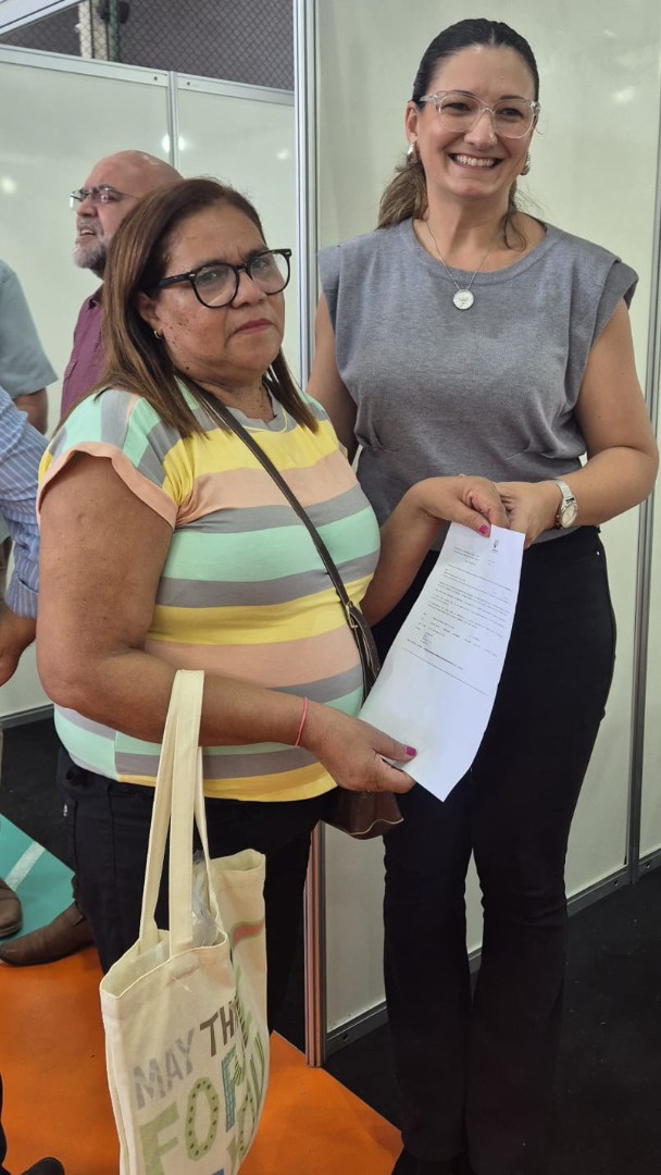 A nova aposentada Maria Aparecida Pereira