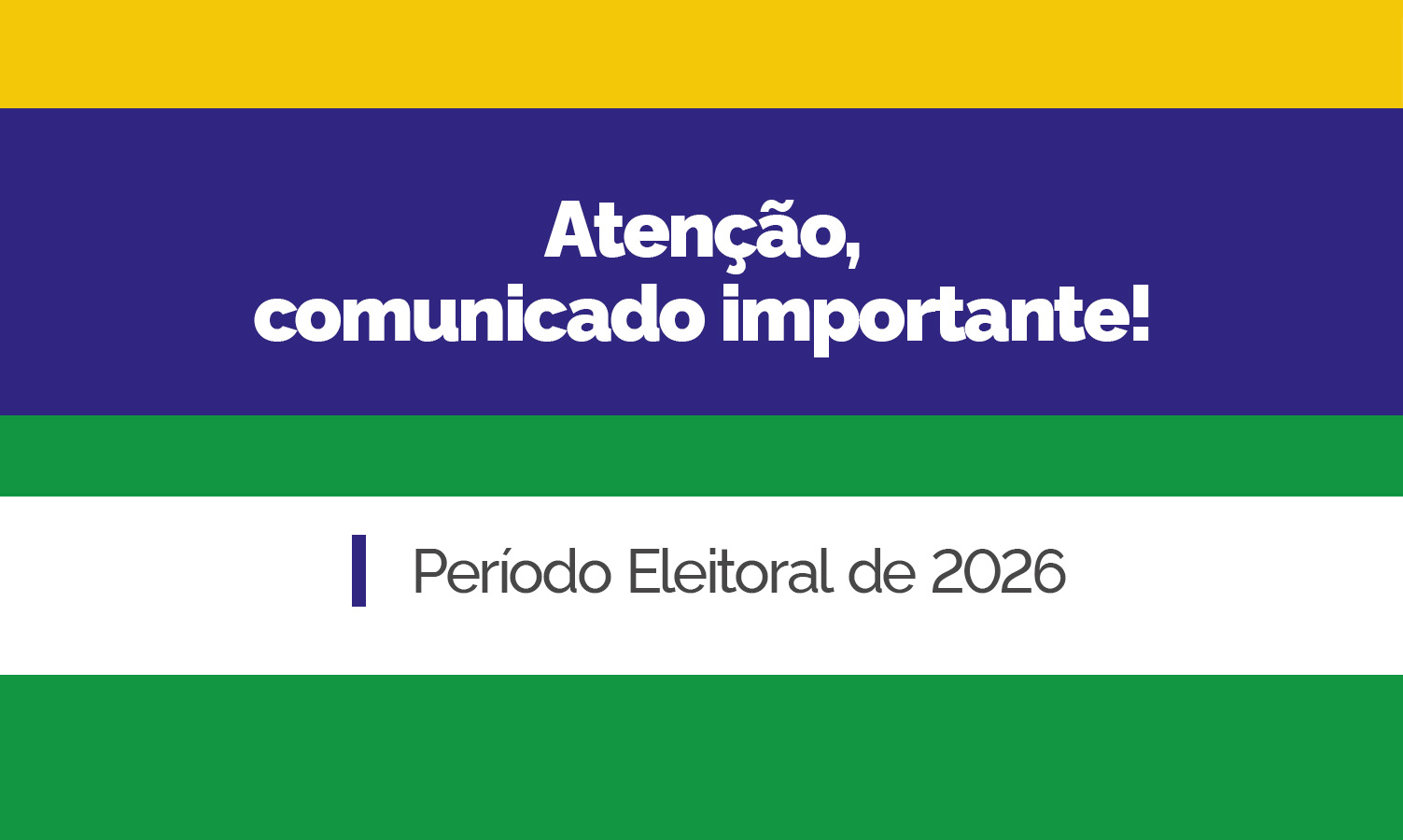 Aviso sobre canais de comunicação da Secretaria-Geral da Presidência da República durante o período eleitoral