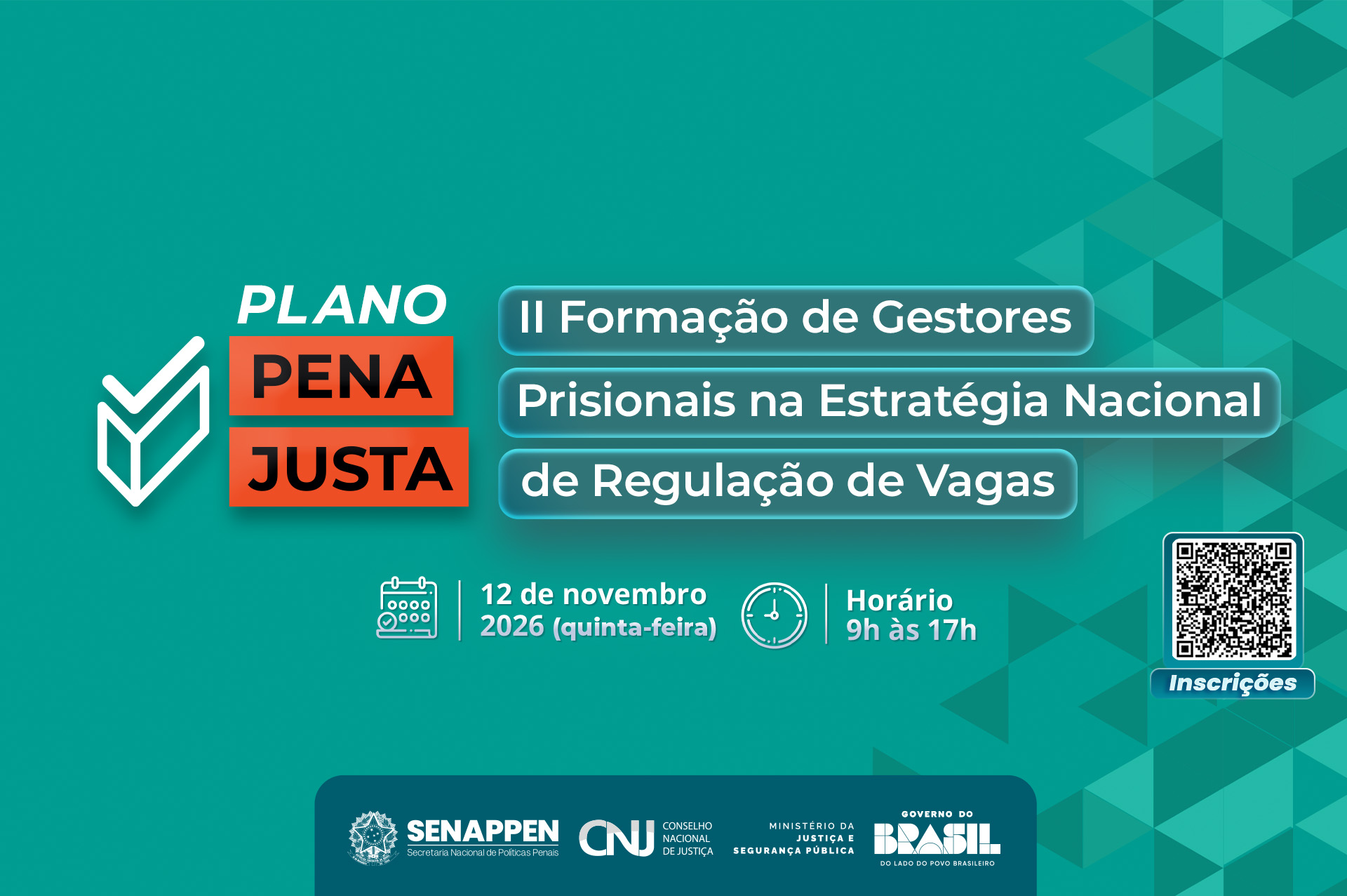 Inscrições abertas para a II Formação de Gestores Prisionais na Estratégia Nacional de Regulação de Vagas