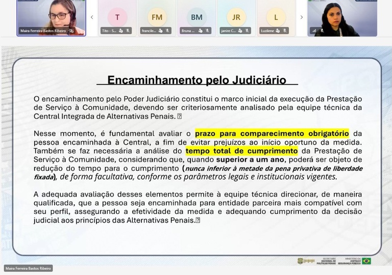 SENAPPEN reúne profissionais de 23 unidades federativas para tratar da Prestação de Serviços à Comunidade