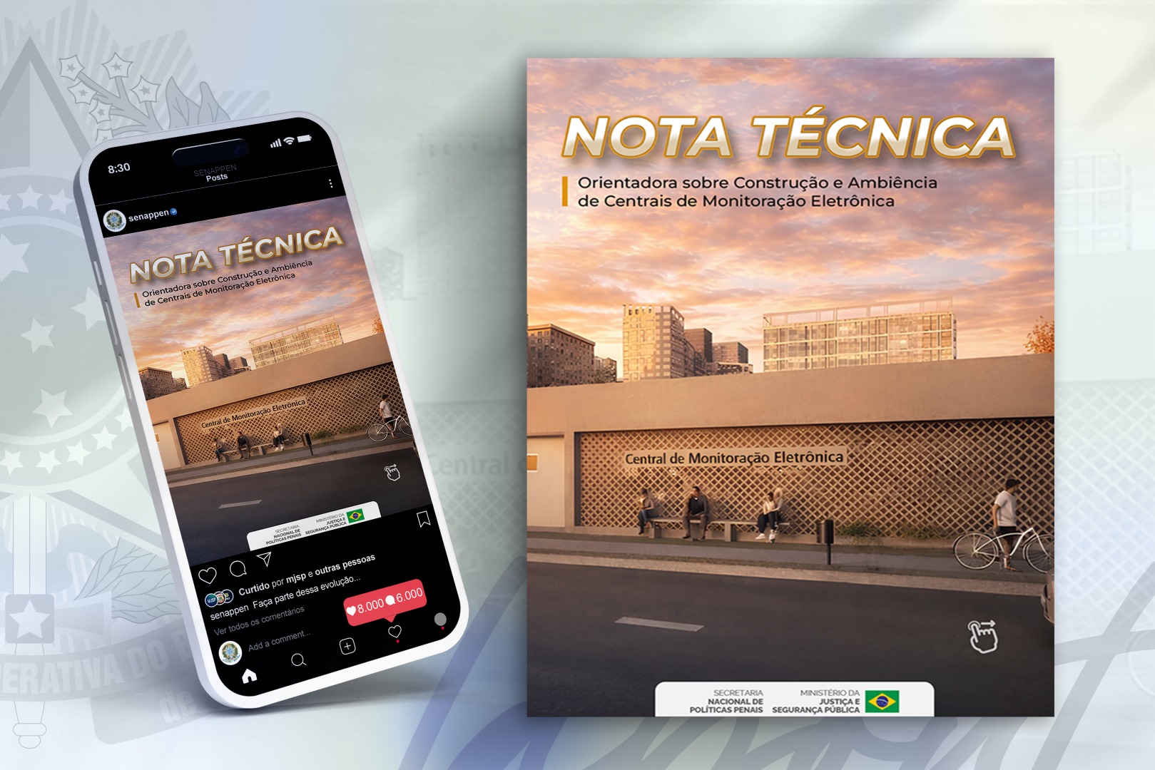 Nota técnica  apresenta  modelo de referência para construção e ambiência de Centrais de Monitoração Eletrônica