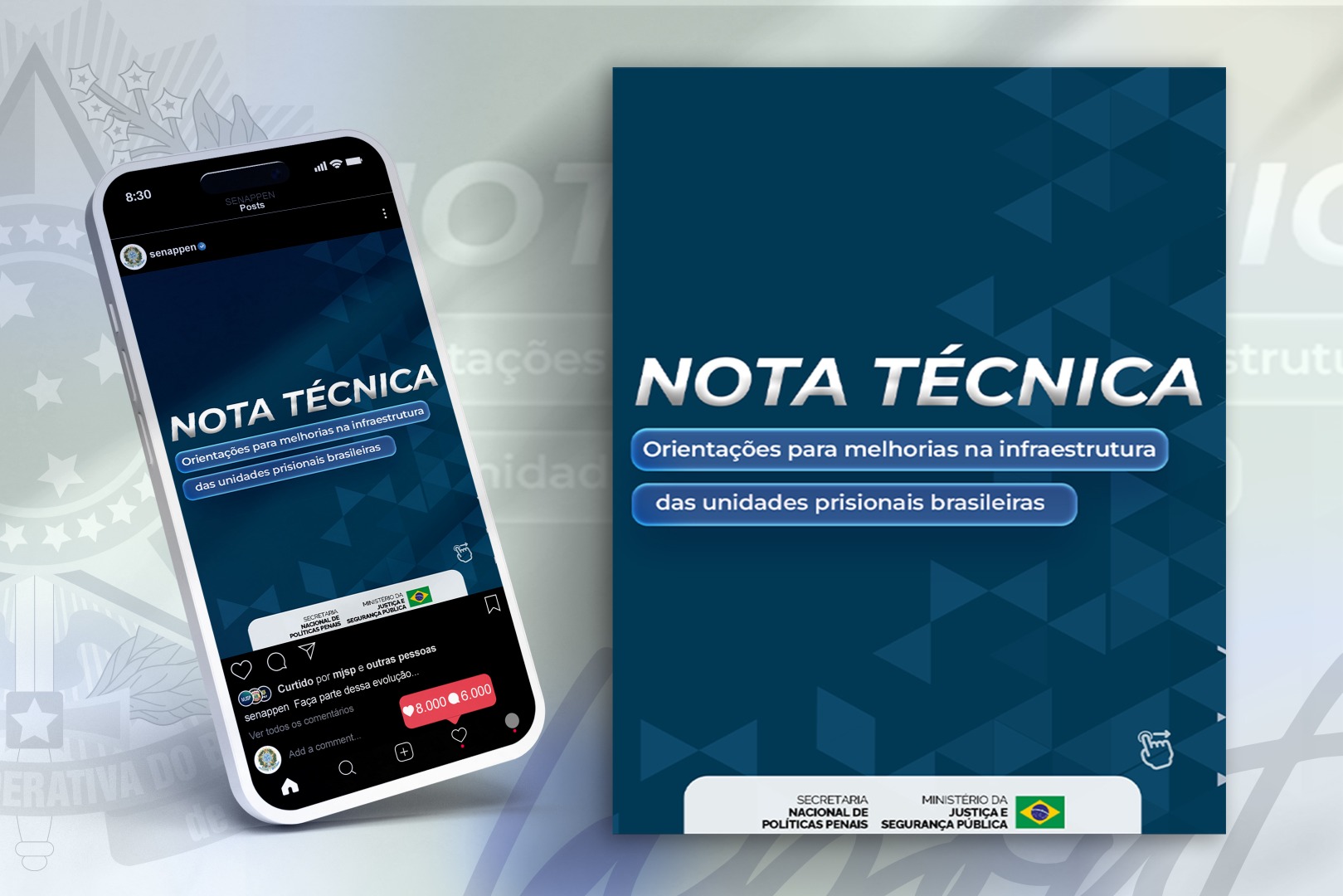 Nota técnica  estabelece diretrizes para adequação e qualificação de infraestrutura das unidades prisionais