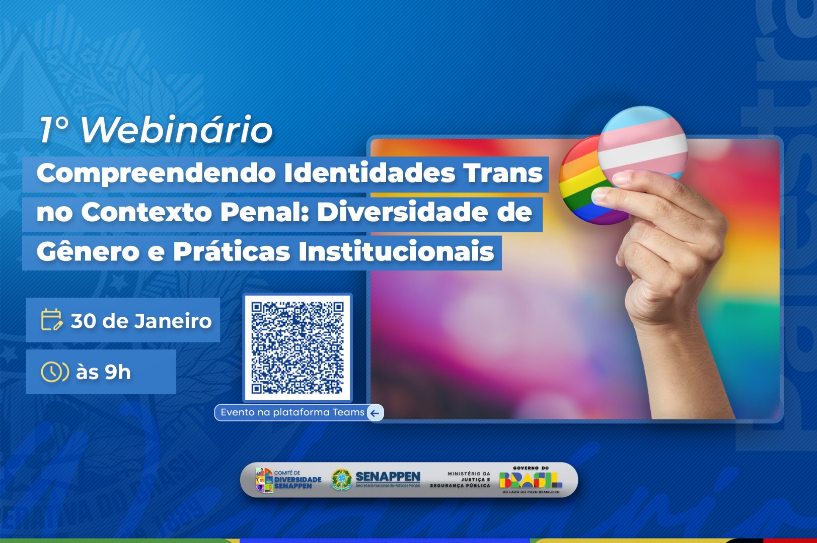 Participe do 1° webinário Compreendendo Identidades Trans no Contexto Penal