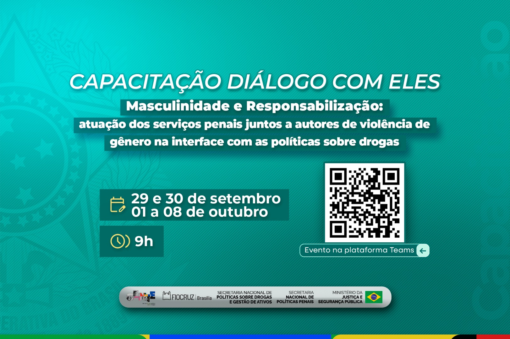 Capacitação sobre masculinidades e responsabilização de autores de violência de gênero está com inscrições abertas