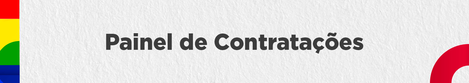 Imagem com o texto "Painel de contratações"