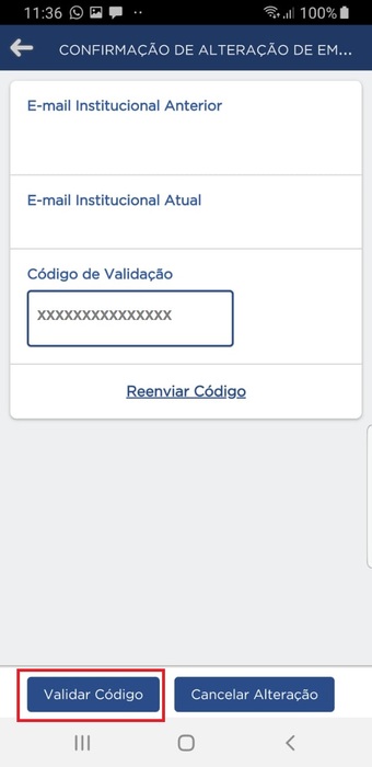 7. Atualização Cadastral e-mail
