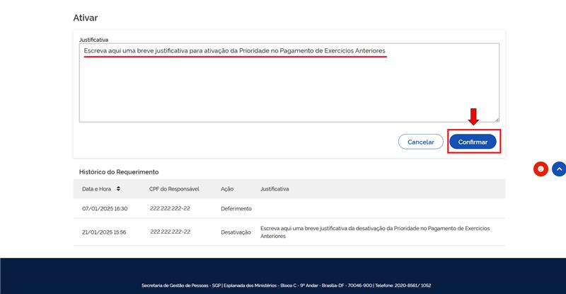 tela 10 - justificativa ativação.png