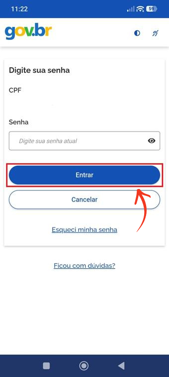 Login - senha