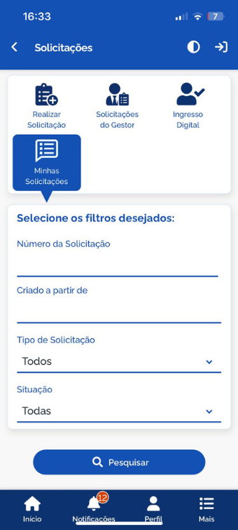 Solicitações