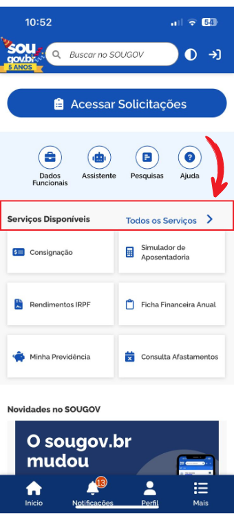 Todos os serviços