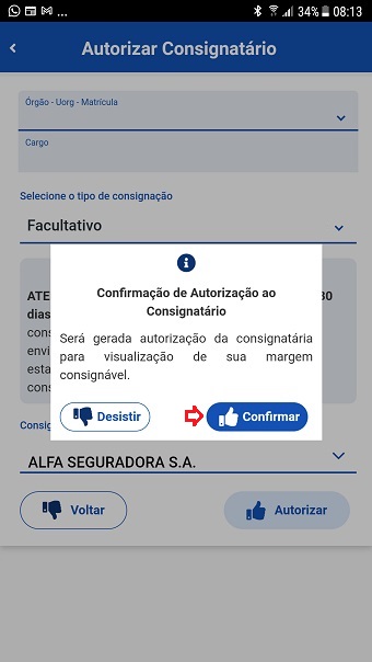 11.g.Tela11 - 5Passo - Autorização - Confirmarv
