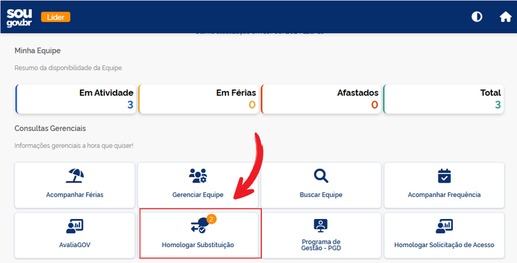 Homologar substituição