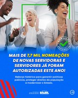 Governo Federal autoriza mais de 7,7 mil nomeações em 2025 para fortalecer a transformação do Estado