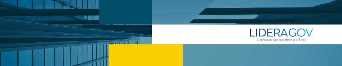 Banner com slogan do LideraGOV: Lideranças para transformar o Brasil