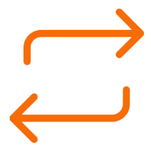 Ícone de setas em ciclo