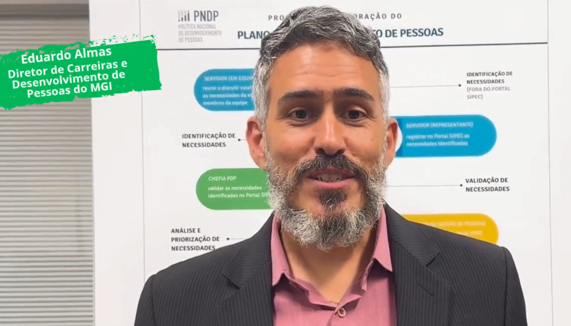 Foto de Eduardo Almas, diretor de Carreiras do MGI