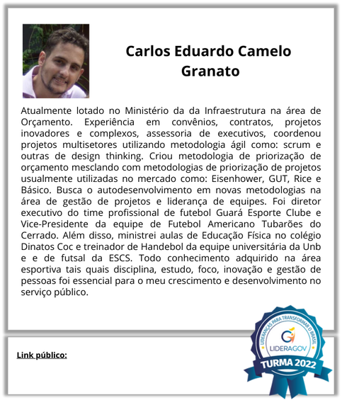 Carlos Eduardo Camelo  Granato