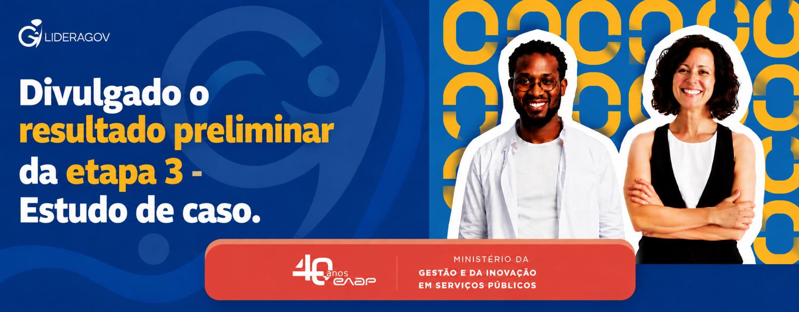 Banner LideraGOV - Resultado preliminar da etapa 2