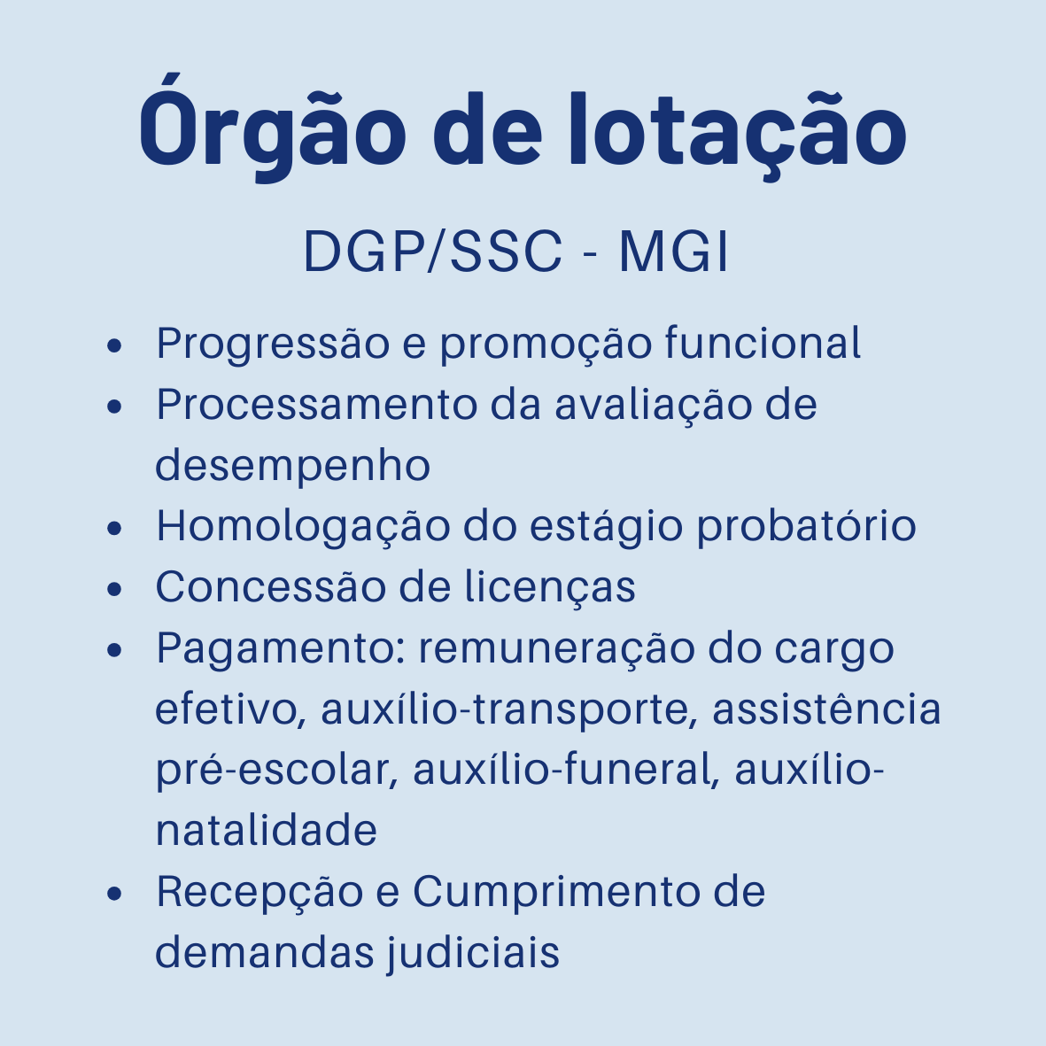 texto atribuições DGP gestão de direitos, atualização cadastral