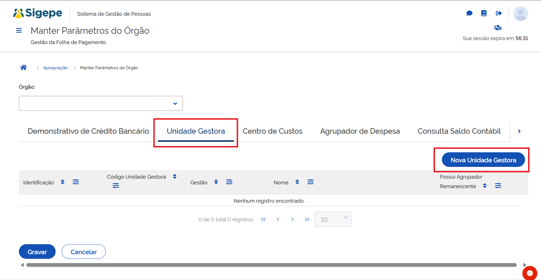 NOVO_Passo3.1_Parametros Orgao_UnidGest