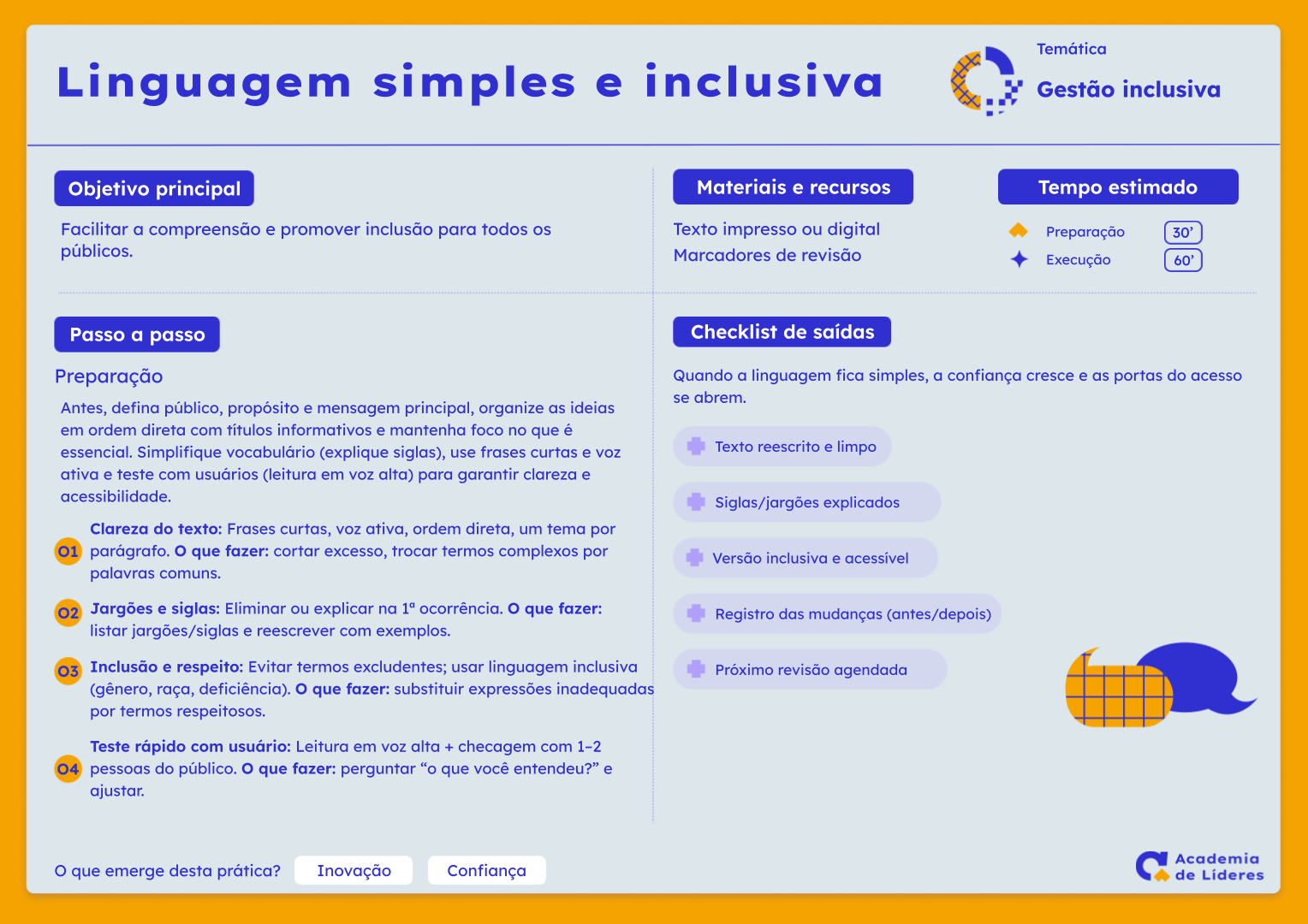 Linguagem simples e inclusiva