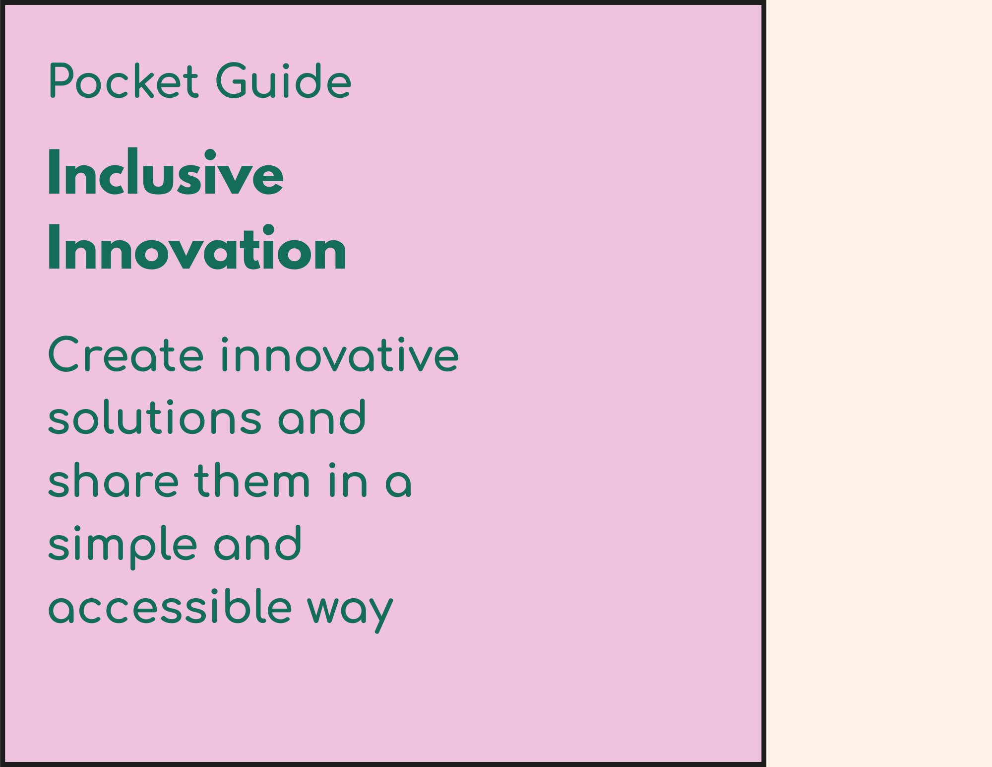 Pocket Guide: Inclusive Innovation