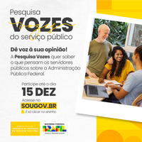 Prazo para responder Pesquisa Vozes é prorrogado até 15 de dezembro