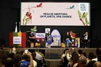 Ministra Esther Dweck defende compromisso coletivo no enfrentamento às emergências climáticas durante abertura da Semana da Inovação 2025