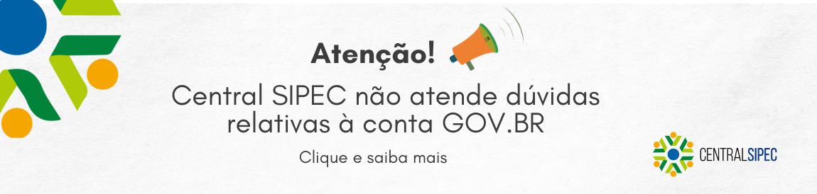 Central Sipec não atende conta Gov.br