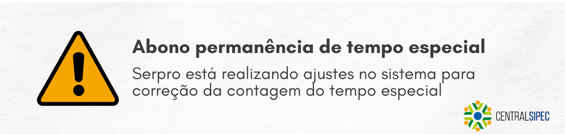 Contagem de tempo especial em correção