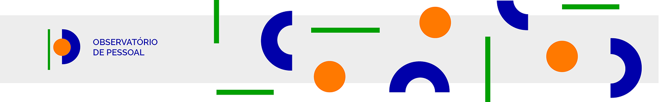 Banner com identidade visual do Observatório de Pessoal