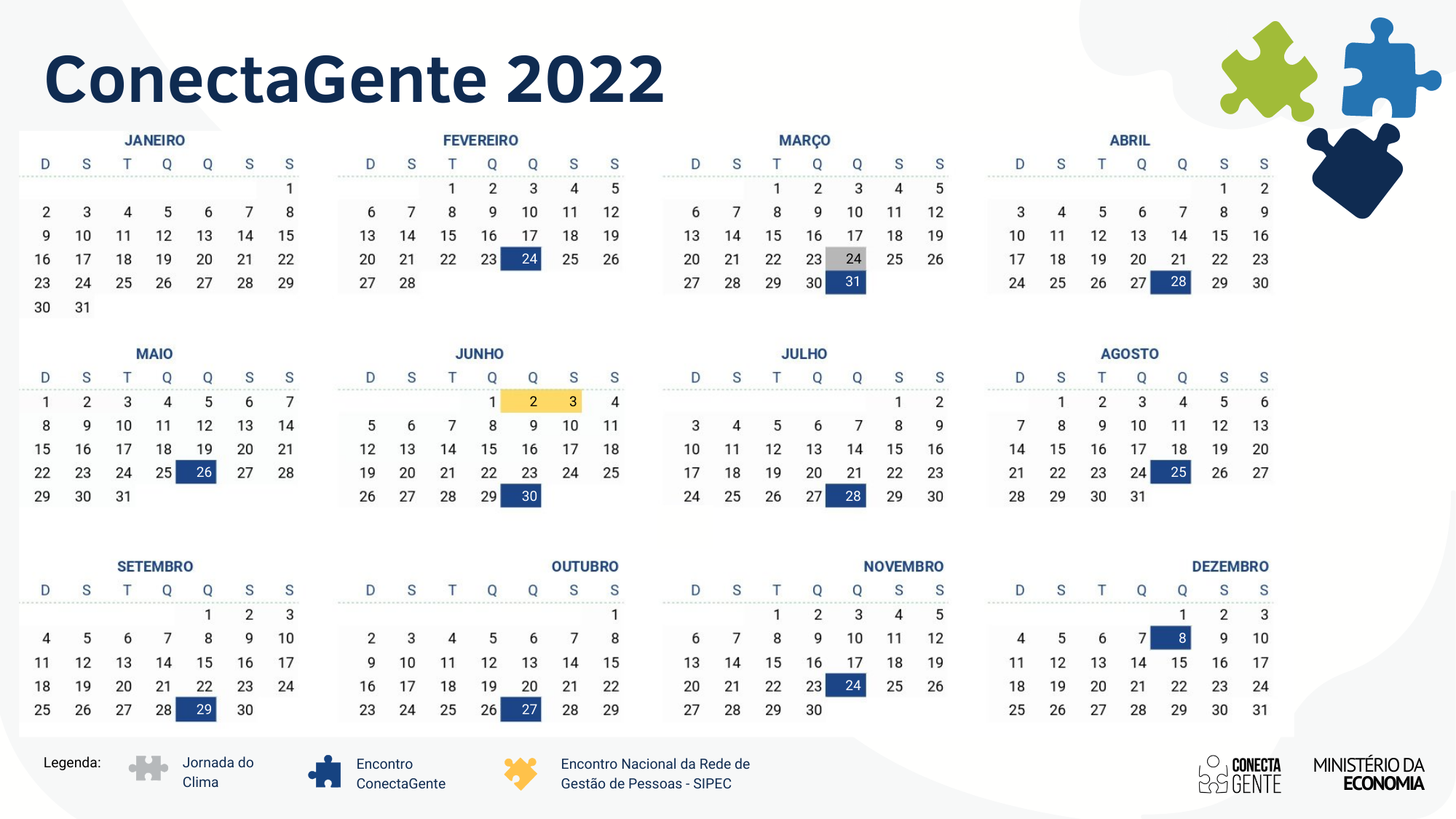 Calendário ConectaGente 2022