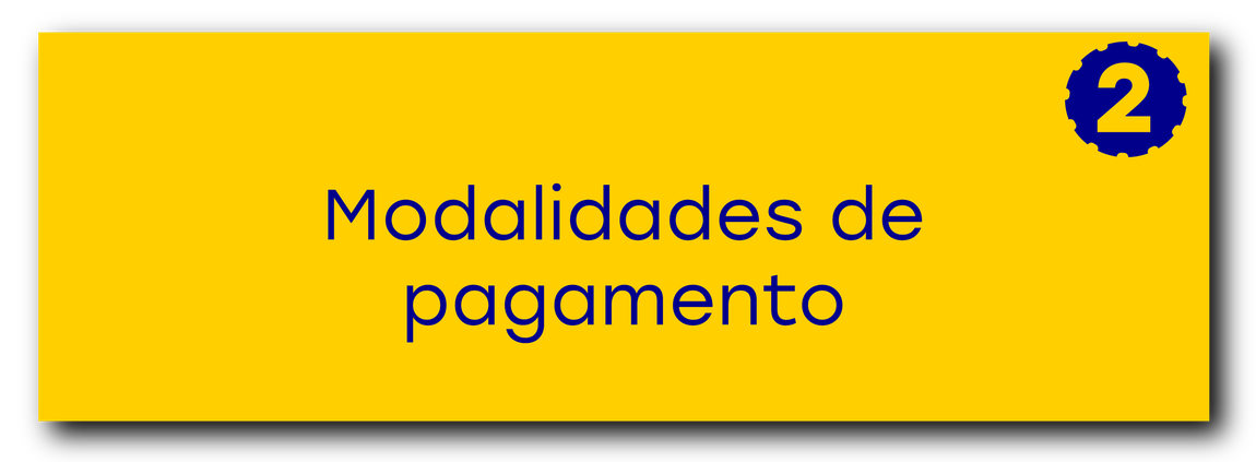 Modalidades de Pagamento