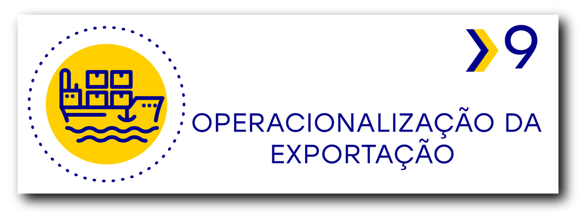 Imagem Operacionalização da Exportação  com link para a página correspondente no Aprendendo a Exportar