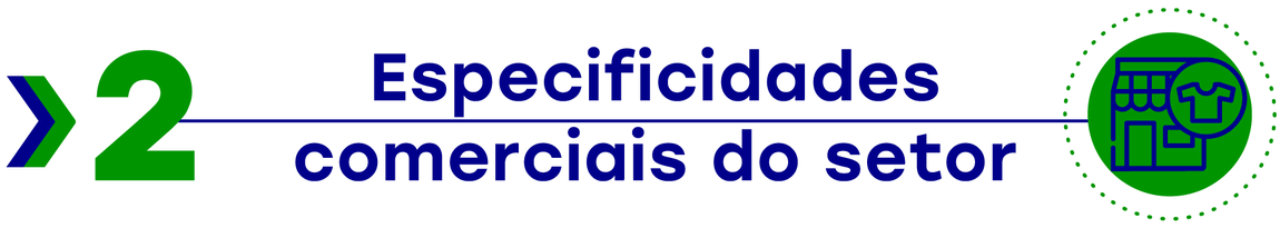 Cabeçalho especificidades comerciais do setor