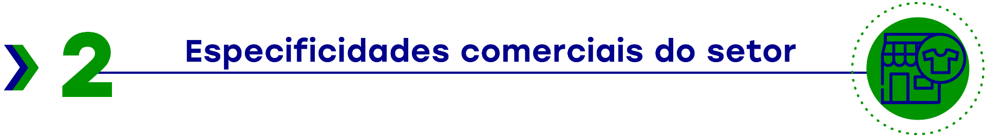 Cabeçalho especificidades comerciais do setor