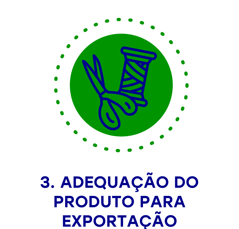 Bolinha verde adequação do produto para exportação