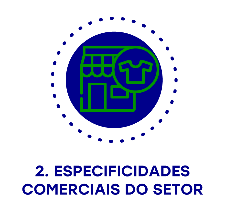 Bolinha azul especificidades comerciais do setor