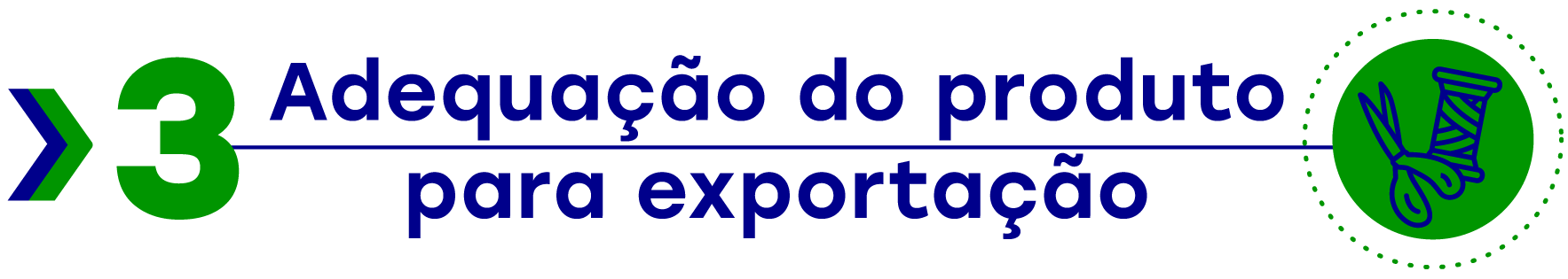 Cabeçalho adequação do produto para exportação