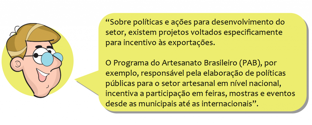 imagem do Professor Export falando sobre o Programa do Artesanato Brasileiro e as políticas para o setor