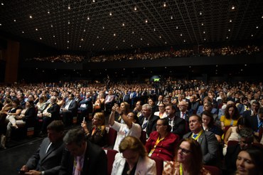 Auditório do Ulysses Guimarães esteve lotado na abertura do Encontro de Novos Prefeitos e Prefeitas. Foto: Bruna Araujo