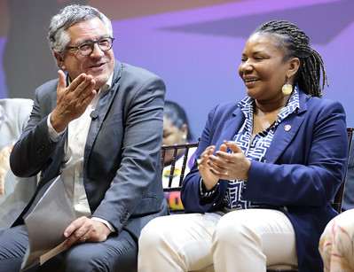 Ministros Alexandre Padilha e Margareth Menezes prestigiaram Encontro Nacional de Culturas e Periferias. Foto: Gilmar Ferreira - ASCOM/SRI