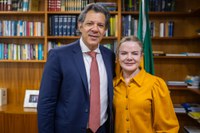 Em reunião no Ministério da Fazenda, ministra da SRI acerta pauta econômica prioritária no Congresso para este ano